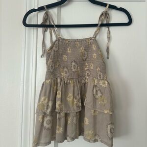 Dusty Mocha Floral top NWT